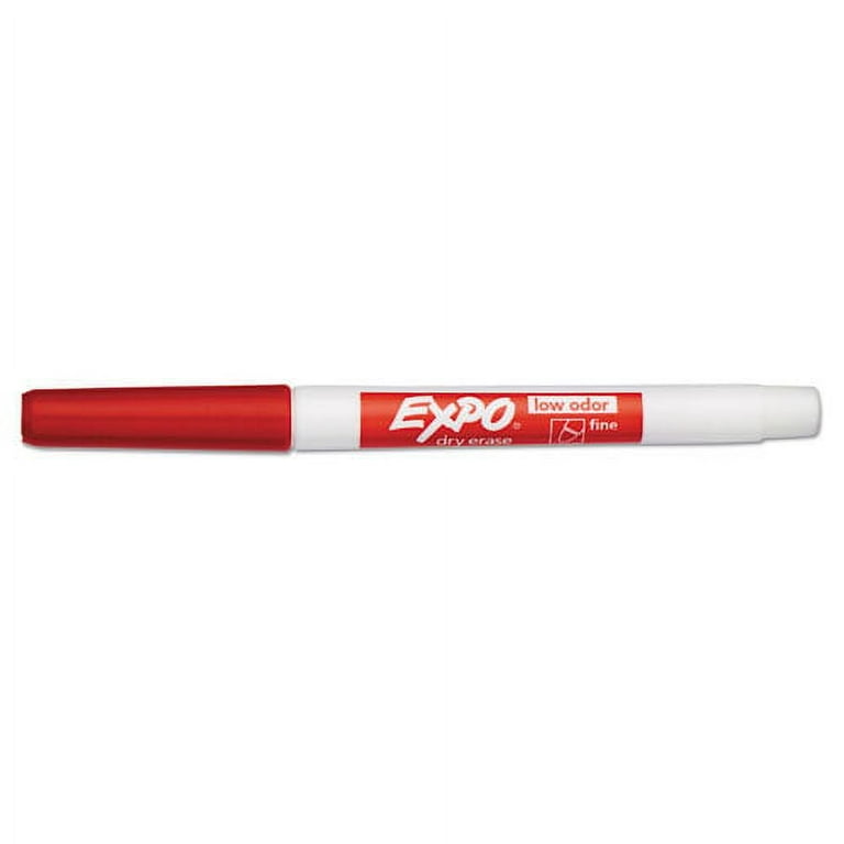 Low-Odor Dry-Erase Marker, Fine Bullet Tip, Red, Dozen Low-Odor Dry-Erase Marker, Fine Bullet Tip, Red, Dozen