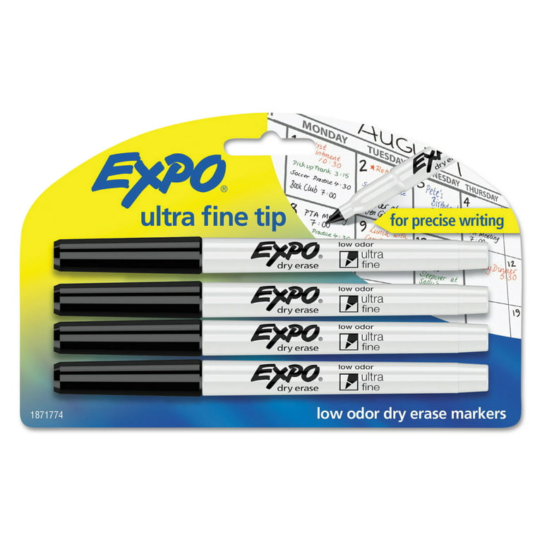 Dry Erase Markers 4 Color Set, Fine Point