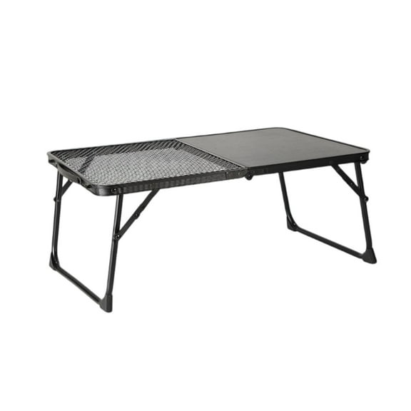 Low Picnic Table for Sitting on The Floor, Picnic Table, Beach Table, Portable Stand Mesh Outdoor Indoor Card BBQ RV, Grill Table Camping Table, 1PC, Black