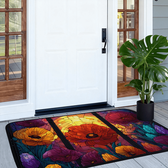 Low Pile Floor Mat for Kitchen Sink, 20x39 Inch Anti Fatigue Bath Rug, Non-Slip Floor Mat for Front Door,Bathroom, Kitchen, Bedroom