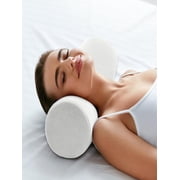 Low Pillow for Stomach and Back Sleepers Ultra Slim Gel Memory Foam Pillow - Thin, Flat Design for Cervical Neck Alignment and Deeper Sleep New