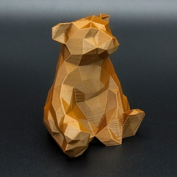 Clever Contraption Low Poly Bear – Geometric Figurine for Modern Decor