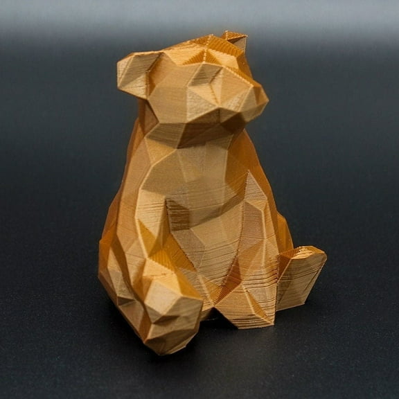 Clever Contraption Low Poly Bear – Geometric Figurine for Modern Decor