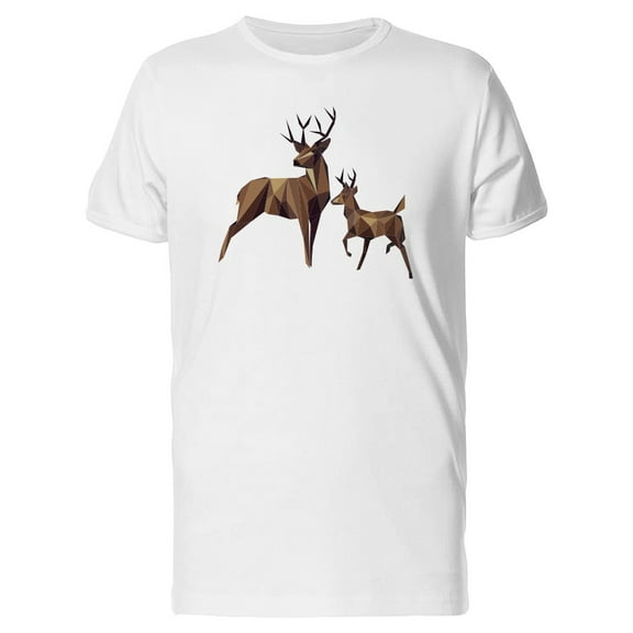 Low Poly Deer Family Tee Men's -Image by Shutterstock