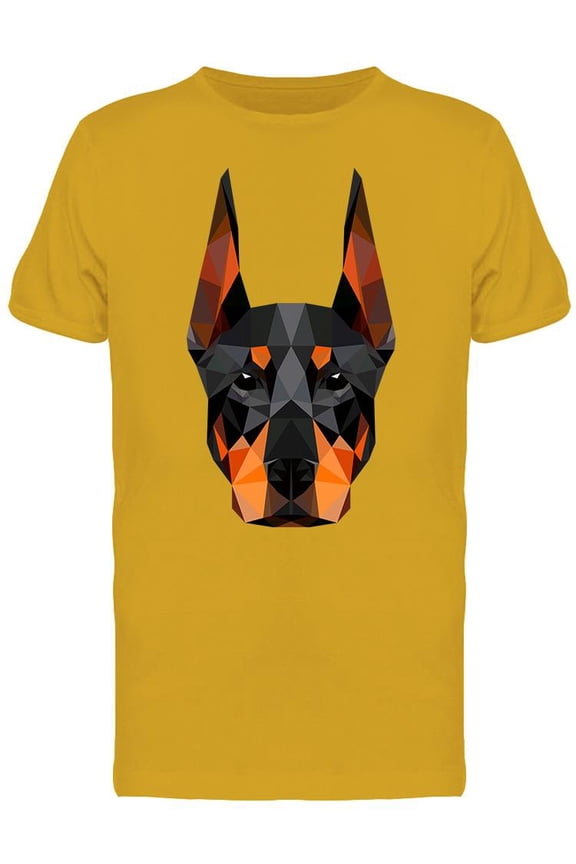 Low Poly Doberman T-Shirt Men -Image by Shutterstock, Male Medium