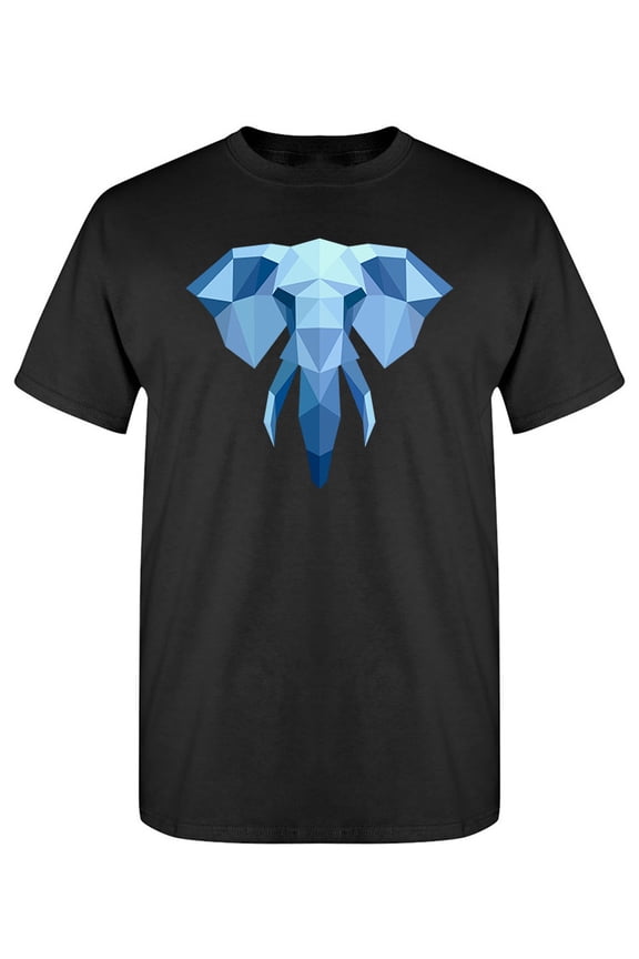 Low Poly Elephant Logo T-Shirt Men -Image by Shutterstock, Male XX-Large
