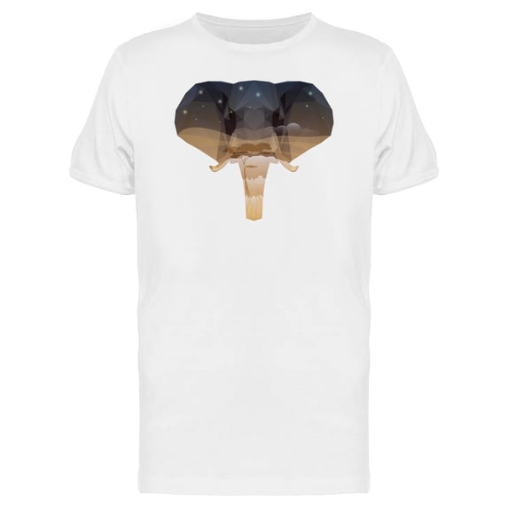 Low Poly Elephant With Desert Tee Men's -Image by Shutterstock