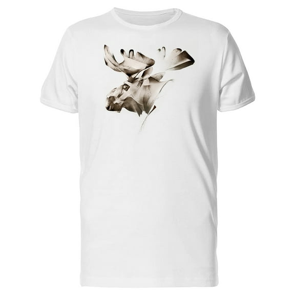 Low Poly Elk Portrait T-Shirt Men -Image by Shutterstock, Male Large