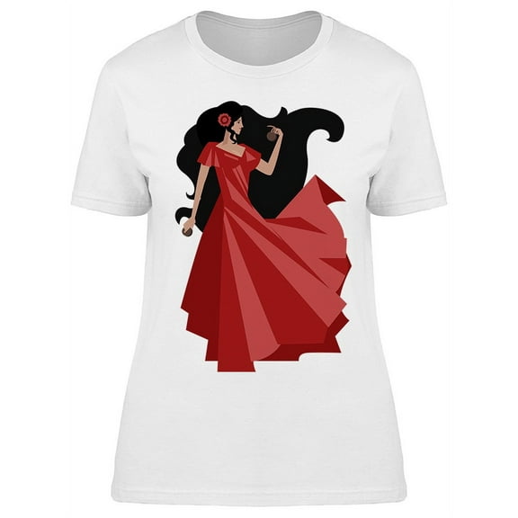 Low Poly Flamenco Dancer  T-Shirt Women -Image by Shutterstock, Female XX-Large