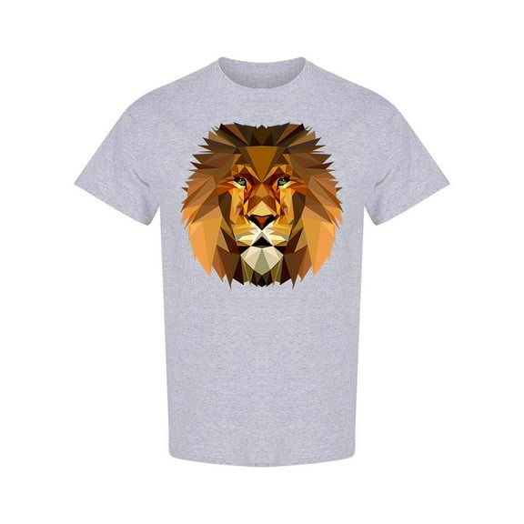 Low Poly Lion Head T-Shirt Men -Image by Shutterstock, Male x-Large