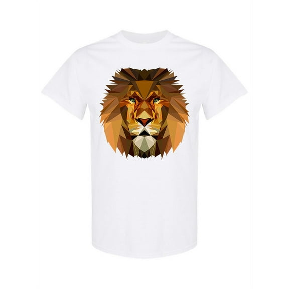 Low Poly Lion Head T-Shirt Men -Image by Shutterstock, Male x-Large