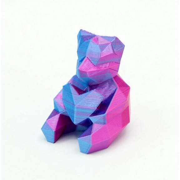 Clever Contraption Low Poly Love Bear – Mini Geometric Figurine for Shelf or Desk Décor