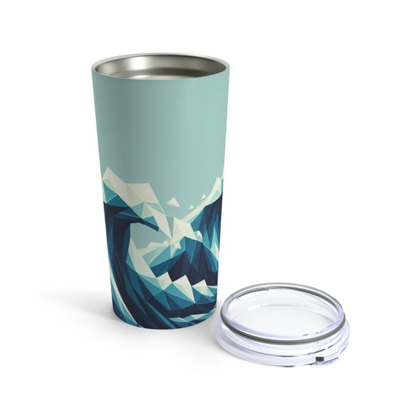 Low Poly Ocean Wave Tumbler 20oz