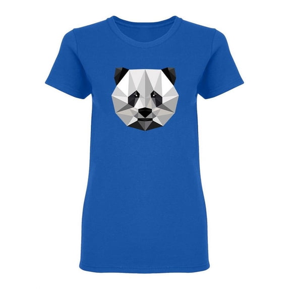 Low Poly Panda Head Design Shaped T-Shirt Women -Image by Shutterstock, Female Large