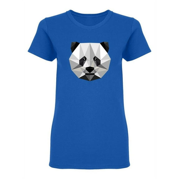 Low Poly Panda Head Design Shaped T-Shirt Women -Image by Shutterstock, Female XX-Large