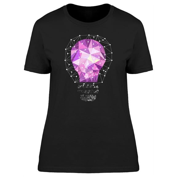 Low Poly Purple Lightbulb T-Shirt Women -Image by Shutterstock, Female Medium