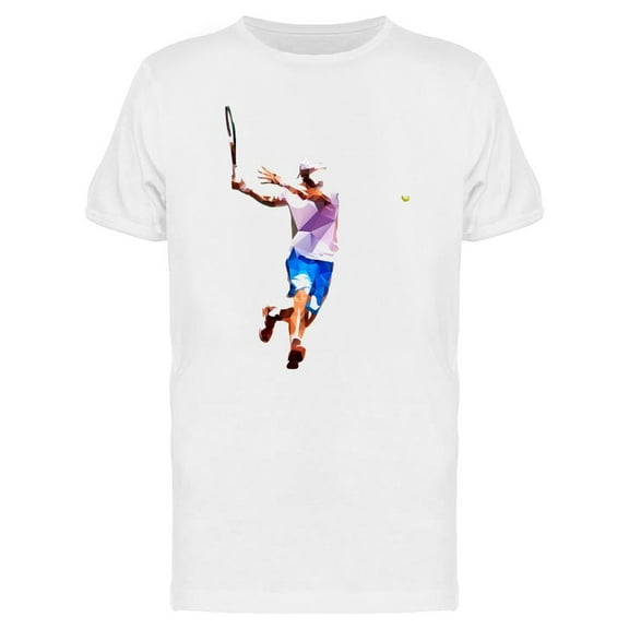 Low Poly Tennis Player T-Shirt Men -Image by Shutterstock, Male x-Large