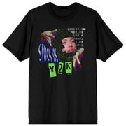 Low Poly Y2K Trend Stuck In Y2K Crew Neck Short Sleeve Mens Black T-shirt-3XL