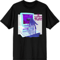 thumbnail image 1 of Low Poly Y2K Trend The Electric Influence Adult Black Crew Neck Short Sleeve Tee-Medium, 1 of 2
