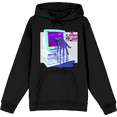 thumbnail image 1 of Low Poly Y2K Trend The Electric Influence Adult Black Long Sleeve Hoodie-Medium, 1 of 3
