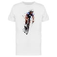 thumbnail image 1 of Low Polygonal Road Cyclist T-Shirt Men -Image by Shutterstock, Male x-Large, 1 of 2