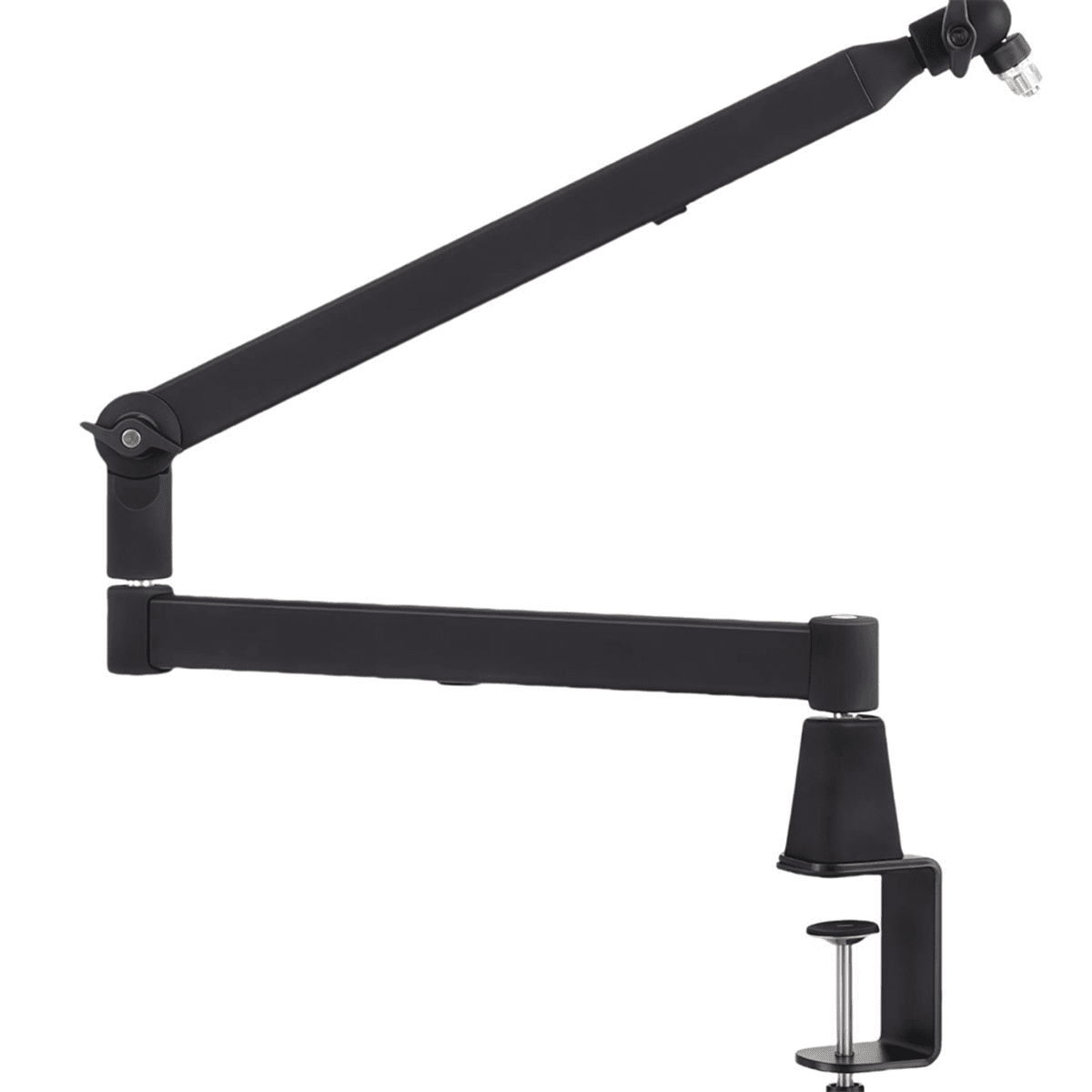 Low Position Microphone Boom Arm,360°Rotatable Mic Stand,Microphone Holder with 3/8inch 5/8inch Adapters,Microphone Arm,1 * Cantilever bracket 1 * English manual 1 set * accessories,Black