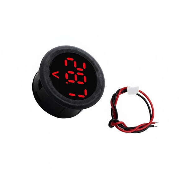 Low Power 5-100V Car Voltmeter Gauge Voltmeter Detector with LED Display 12V 24V Waterproof Round Meter