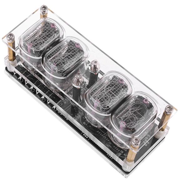 Low Power Consumption 4 Digits Clock Dynamic Illuminating Acrylic Housing Design