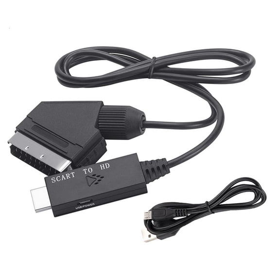 Low Power SCART to HDTV Adapter for Stable Video Transfer from Old Player to HDTV TVs with 720p 1080p