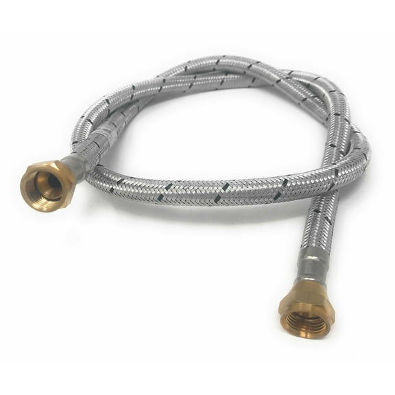 Low Pressure 1M3FT Aluminum reinforced Gas Hose with 3/8" Female Flare and 3/8" Female Flare [AL GAS 100 06 FF]