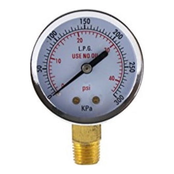 Low Pressure Gauge for Propane Regulator 0-40 psi - 2 inches