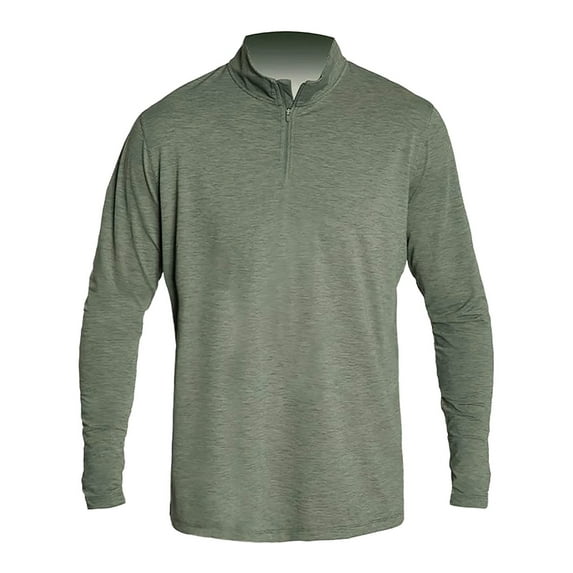 ANETIK MVQTRL9 Low Pro Quarter-Zip-Dark Olive Heathered-S