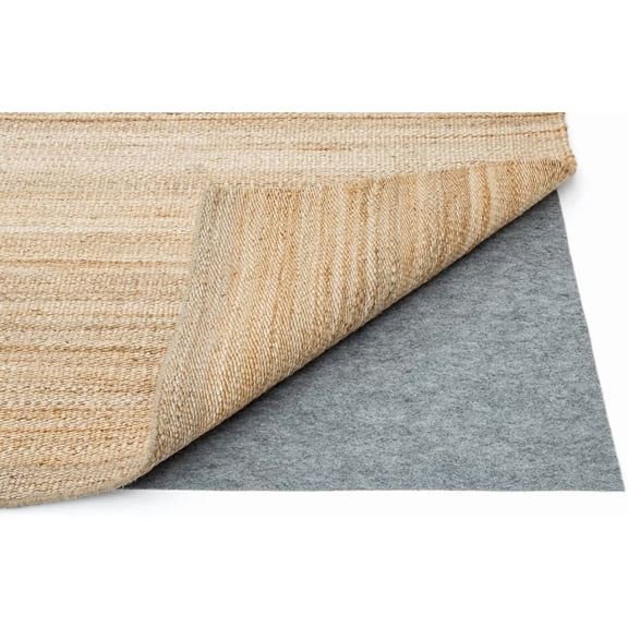 Low Profile 5'4"x5'4" Rug Pad - 1/8" Thick - 100% Recycled Felt - Natural Rubber - Strong Grip - Moisture Resistant