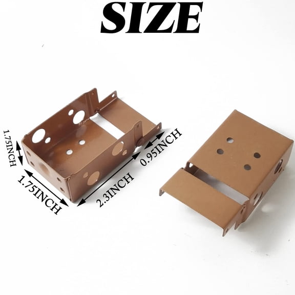 Low Profile Blind Brackets 2.5 Inch 6 Pack for Window Blinds Brown