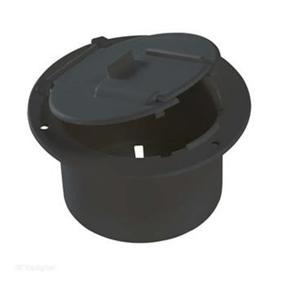 Low Profile Cable Hatch - Black - 4.6 x 2.6 in