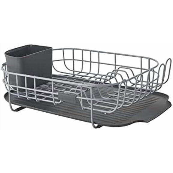 Low Profile Carbon Steel Dishrack, one size, Charcoal