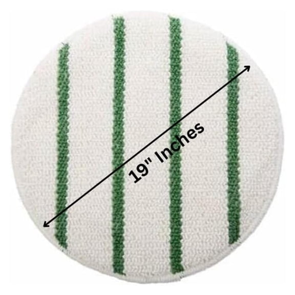 Low-Profile Carpet Bonnet with Green Scrubber Strips - Perfect for Hardwood, Area Rugs, and Thick Carpet - and Floor Brushes & Pad Drivers - 19" (Pack of 1)
