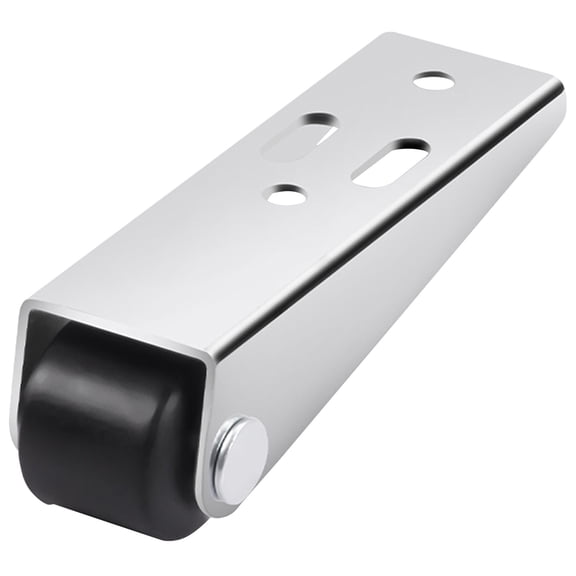 Low Profile Caster,Rubber Low Profile Caster Wheel,Vertical Roller Wheel,Non-Slip Side Mount Caster Wheels for Room Door, Cabinet,Storage Box, Underbed Drawer, Bookcase,2.95x0.9 inch(Silver)