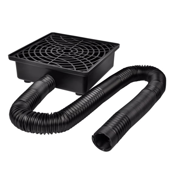 Low Profile Catch Basin Roof Gutter Accessory with 2" ID Flexible Pipe