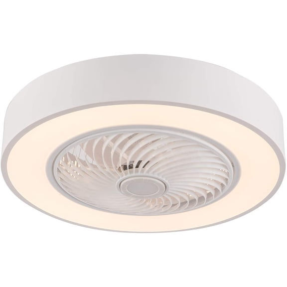 Low Profile Ceiling Fan with Lighting Enclosed Fan 36W Ceiling Lighting Dimmable with Remote Control ,Adjustable Wind Speed Modern Bedroom (22 inches)