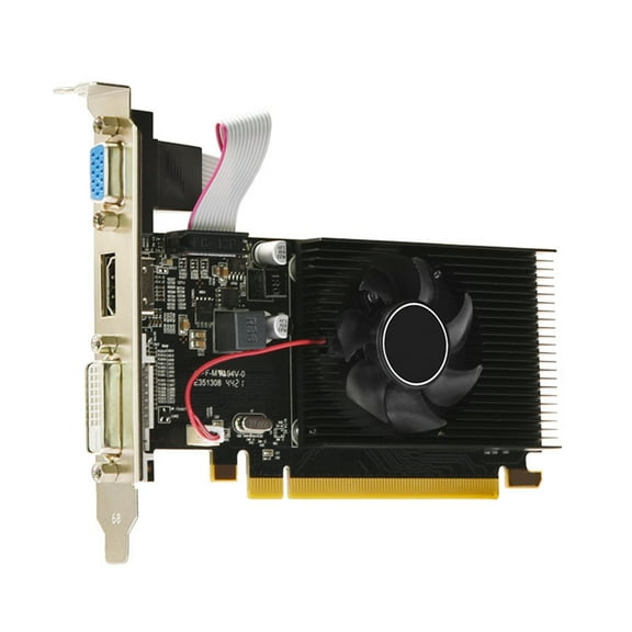 Low Profile DDR3 64Bit Graphics Card with Cooling Fan PCIe 16X Computer Graphics Video Card For Office Home