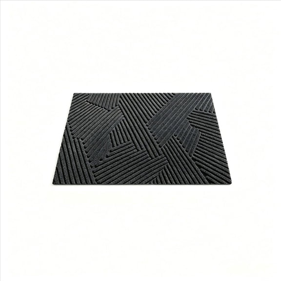 Low Profile Door Mat Indoor Outdoor, 23.6x15.7'' Non Slip Entryway Rug, Grid-Pattern Waterproof All-Weather Floor Mat for Mudroom, Garage, Pet Paths