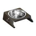 thumbnail image 1 of Low Profile Elevated Foldable Single Bowl Pet Feeder, Raised Dog Cat Bowl Stand for Neck Protection, for Small Dogs, 1 of 5