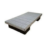 Patriot Docks Low Profile Floating Dock Platform with Gray Poly Decking