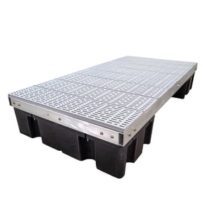 Patriot Docks Low-Profile Floating Dock Platform with Gray Poly Decking (D-22011)