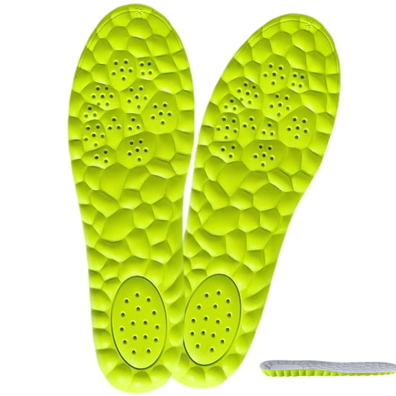 Low Profile Height Boost EVA Insoles, Odor Control Herbal Inserts, 1 Pair, Men 6.5-8.5M/Women 8-9.5M, 0.6in