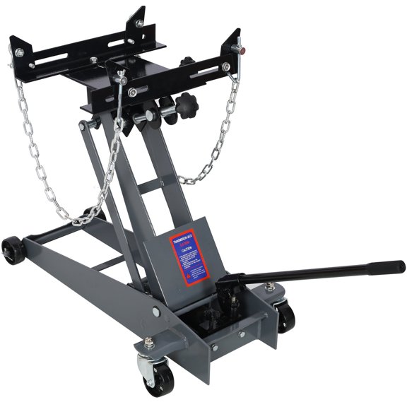Low Profile Hydraulic Floor Jack 1/2 Ton 1000lb Capacity for Transmission Service, Light Gray Steel