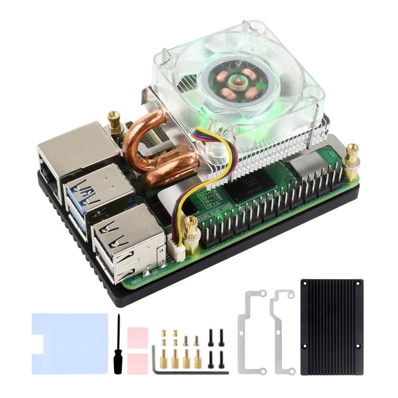 Low-Profile ICE Tower CPU Cooling Fan, Compatible with 5, U-Shaped Copper Tube, Cooling Fins, Cooler with Colorful RGB LED
