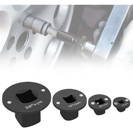 Low Profile Impact Socket Adapter Set,2025 Upgraded 4PCS Drive Ratchet Adapter Set for Tight Spaces,3/4" to 1", 1/2" to 3/4", 1/2" to 3/8", 1/4" to 3/8" (1 Set-4pcs)