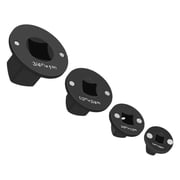 Low Profile Impact Socket Adapter Set, 4-Piece Drive Ratchet Adapter Kit for Tight Spaces, Includes 1/4, 3/8, 1/2, 3/4 to 1 Conversions, Ideal for Mechanics & DIY Use